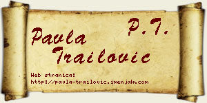 Pavla Trailović vizit kartica